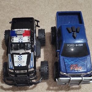 Ford F-150 Police Toy Trucks - Black and Blue